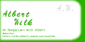 albert wilk business card